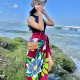 New rayon sarongs pareo handpainted originally made in bali by balinese artisans